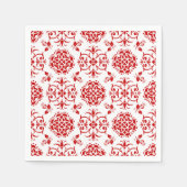 Patroon voor rode en witte kleuren in de Damasstij Servetten (Voorkant)
