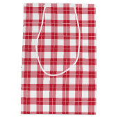 Patroon voor rode en witte spelden medium cadeauzakje (Achterkant)