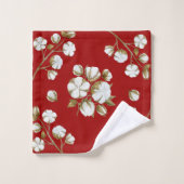 Patroon voor rode en witte Waterverf Bad Handdoek (Wasdoekje)