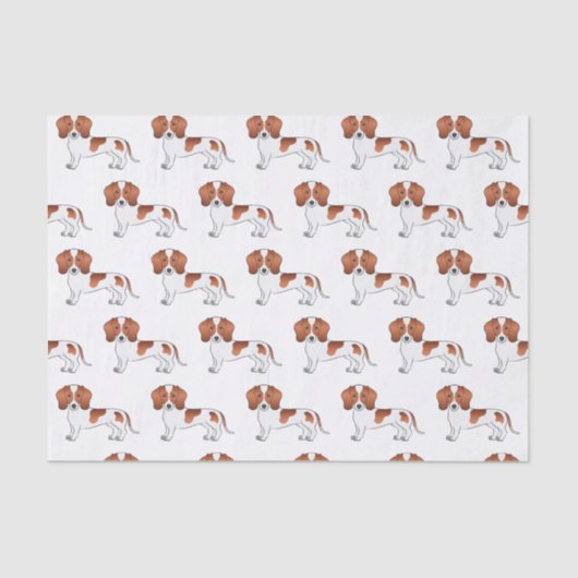 Patroon voor rode en witte zachte munt tissuepapier (Voorkant)