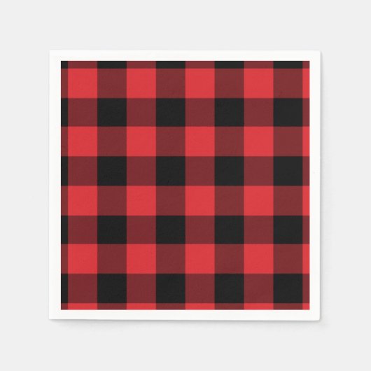 Patroon voor rode en zwarte buffels servetten (Voorkant)