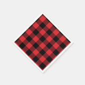 Patroon voor rode en zwarte buffels servetten (Hoek)