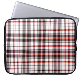 Patroon voor rode en zwarte plaat laptop sleeve