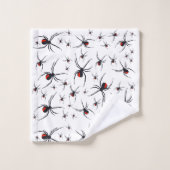 Patroon voor rode en zwarte spin bad handdoek (Wasdoekje)