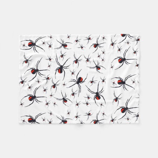 Patroon voor rode en zwarte spin fleece deken (Voorkant (Horizontaal))