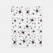 Patroon voor rode en zwarte spin fleece deken (Voorkant)