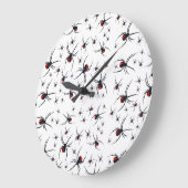 Patroon voor rode en zwarte spin grote klok (Hoek)