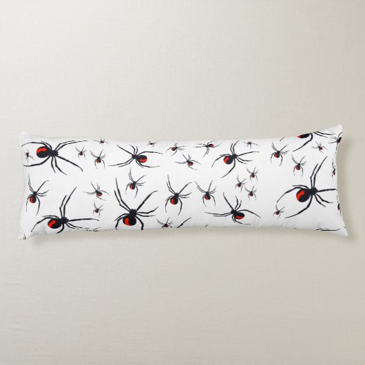 Patroon voor rode en zwarte spin lichaamskussen (Achterkant)