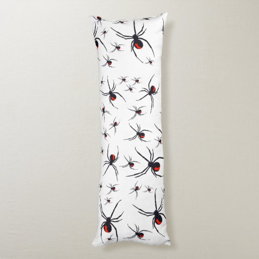 Patroon voor rode en zwarte spin lichaamskussen (Achterkant (Verticaal))