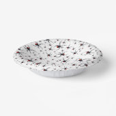 Patroon voor rode en zwarte spin papieren kommen (Gebogen)