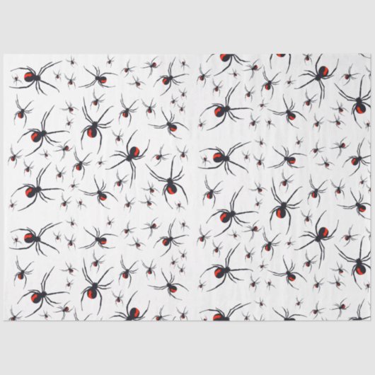 Patroon voor rode en zwarte spin tissuepapier (Voorkant)