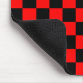 Patroon voor rode en zwarte vinkjes muismat (Hoek)