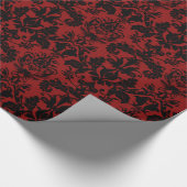 Patroon voor rode en zwarte vlekken cadeaupapier (Hoek)