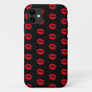 Patroon voor rode kissons Case-Mate iPhone case