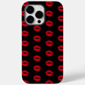 Patroon voor rode kissons Case-Mate iPhone case (Achterkant)