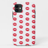 Patroon voor rode kissons Case-Mate iPhone case (Achterkant)