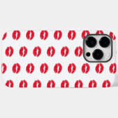 Patroon voor rode kissons Case-Mate iPhone case (Achterkant (horizontaal))