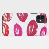Patroon voor rode mondjes Aangepast Case-Mate iPhone Case (Achterkant (horizontaal))