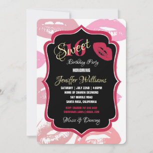 Patroon voor rode mondjes Aangepast Kaart