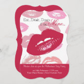 Patroon voor rode mondjes Aangepast Kaart (Voorkant / Achterkant)