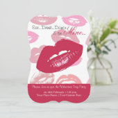 Patroon voor rode mondjes Aangepast Kaart (Staand voorkant)