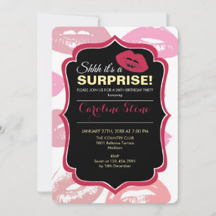 Patroon voor rode mondjes Aangepast Kaart