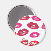 Patroon voor rode mondjes Aangepast Magneet (Voorkant / Achterkant)