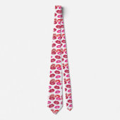 Patroon voor rode mondjes Aangepast Stropdas (Voorkant)