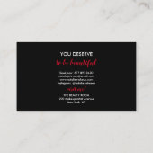 Patroon voor rode mondjes Aangepast Visitekaartje (Achterkant)