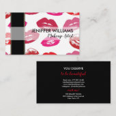 Patroon voor rode mondjes Aangepast Visitekaartje (Voorkant / Achterkant)