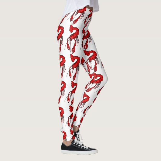 Patroon voor rode rivierkreeften leggings (Rechts)