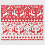 PATROON VOOR RODE SCANDINAVIAIRE CHRISTMAS CADEAUPAPIER (Vlak)