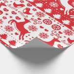 PATROON VOOR RODE SCANDINAVIAIRE CHRISTMAS CADEAUPAPIER<br><div class="desc">SCANDINAVIAN CHRISTMAS PATROON ROOD EN WITTE</div>