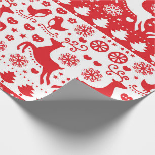 PATROON VOOR RODE SCANDINAVIAIRE CHRISTMAS CADEAUPAPIER