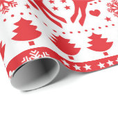 PATROON VOOR RODE SCANDINAVIAIRE CHRISTMAS CADEAUPAPIER (Rol Hoek)