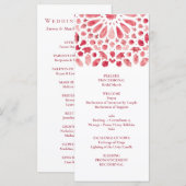 Patroon voor rode Waterverf-medaille-Tegel Programmakaart (Voorkant / Achterkant)