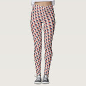 Patroon voor rode witte blauwe geometrische pijlen leggings (Voorkant)