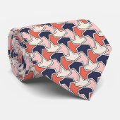 Patroon voor rode witte blauwe geometrische pijlen stropdas (Opgerold)