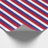 Patroon voor rode, witte en blauwe Amerikaanse Str Cadeaupapier (Hoek)