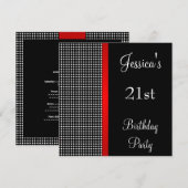 Patroon voor rode zwarte en witte Stippen Kaart (Voorkant / Achterkant)