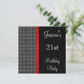 Patroon voor rode zwarte en witte Stippen Kaart (Staand voorkant)