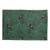 Patroon voor rode zwarte vogels kussensloop (Achterkant)