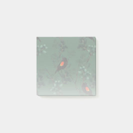 Patroon voor rode zwarte vogels post-it® notes