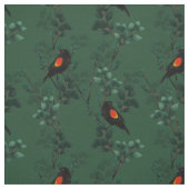 Patroon voor rode zwarte vogels stof (Swatch)