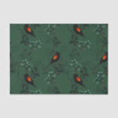 Patroon voor rode zwarte vogels tissuepapier (Voorkant)