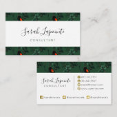 Patroon voor rode zwarte vogels visitekaartje (Voorkant / Achterkant)