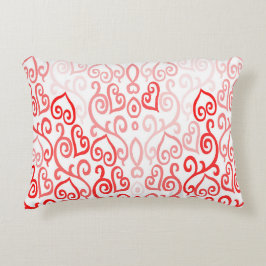 Patroon voor rood en roze hart accent kussen