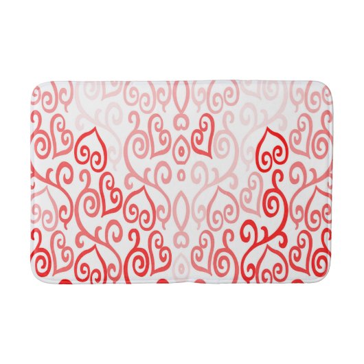 Patroon voor rood en roze hart badmat (Voorkant)