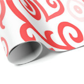 Patroon voor rood en roze hart cadeaupapier (Rol Hoek)