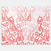 Patroon voor rood en roze hart fleece deken (Voorkant (Horizontaal))